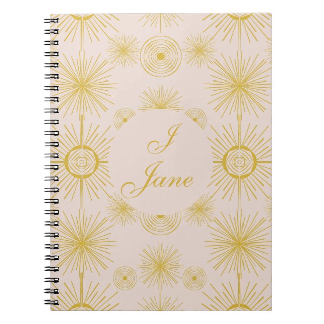 Cuaderno Boho Celestial Sun Stars Rubor Pink (Frente)