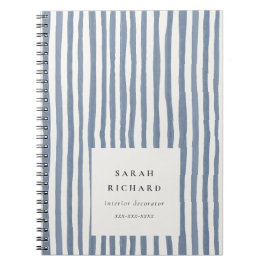 Cuaderno Boho Chic Azul Crepuscular Tiras Dibujadas a Mano 