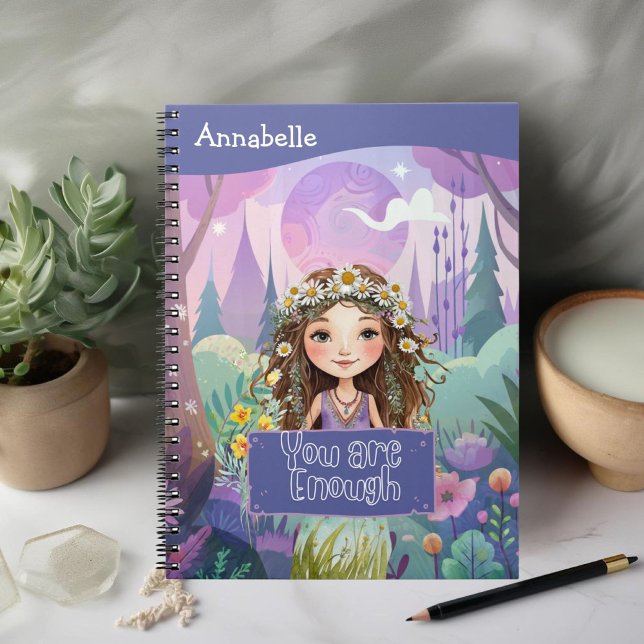 Cuaderno Boho Chica Blue "Eres suficiente" (Subido por el creador)