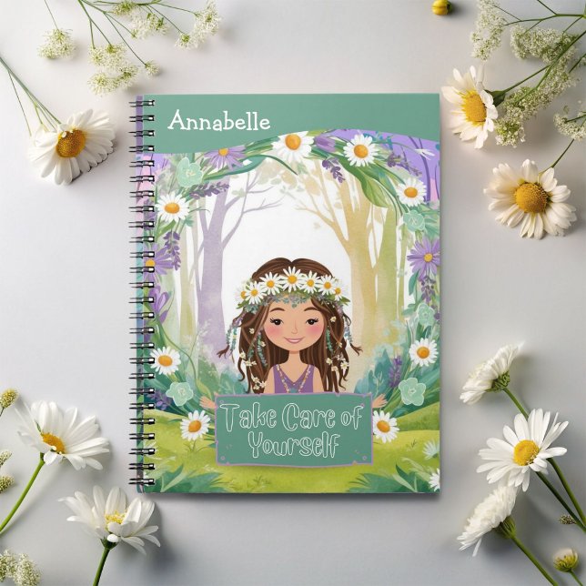 Cuaderno Boho Chica Green "Cuídate" (Subido por el creador)