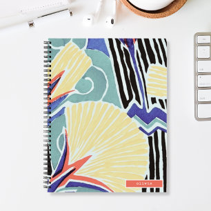 Cuaderno Boho Colorful Floral Abstract Art de E.A. Séguy