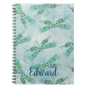 Cuaderno Boho Dragonflies en azul
