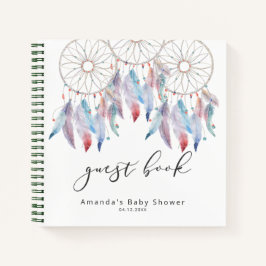 Cuaderno Boho Dreamcatcher Guest Book Modern Baby Shower