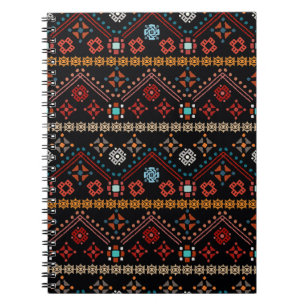 Cuaderno Boho étnico: Colorida Tribal Seamless.