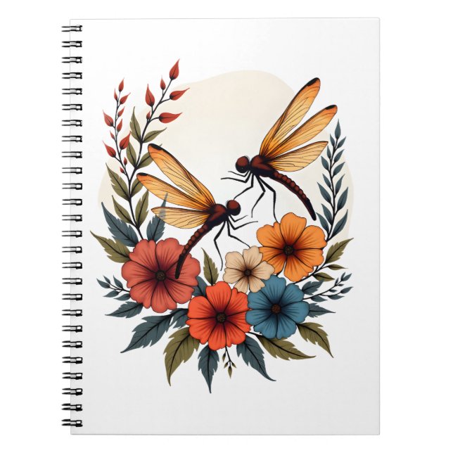 Cuaderno Boho Floral Dragonfly (Frente)