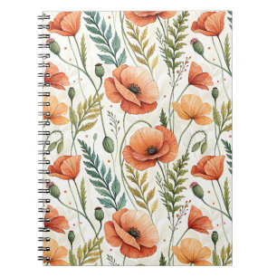 Cuaderno Boho Garden of Beautiful Poppies