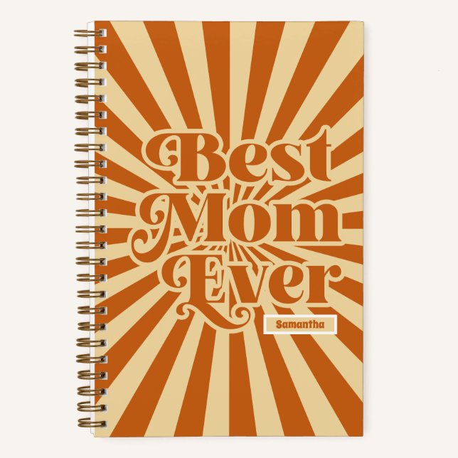 Cuaderno Boho Mejor Mamá Día de la Madre Personalizado (Anverso)