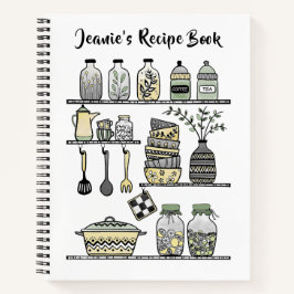 Cuaderno Boho moda decoración de cocina amarilla Receta Lib