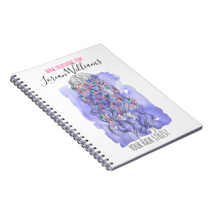 Cuaderno Boho Moda Morple Bride Hairstyle Watercolor Floral