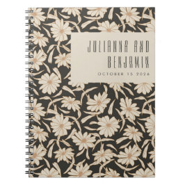 Cuaderno Boho Moderno Botanical Black Ivory Custom Wedding