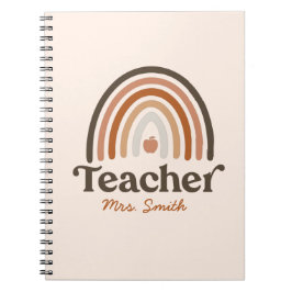 Cuaderno Boho moderno Rainbow Apple - profesor personalizad