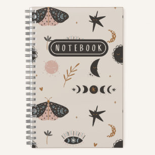 Cuaderno Boho Moth y Celestial