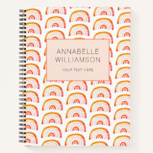 Cuaderno Boho naranja arcoiris