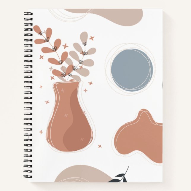 Cuaderno Boho Neutral	Cuaderno de Notas Limpio | tiempo de  (Anverso)