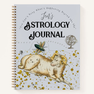 Cuaderno Boho Nombre personal Astrología en Journal Planner