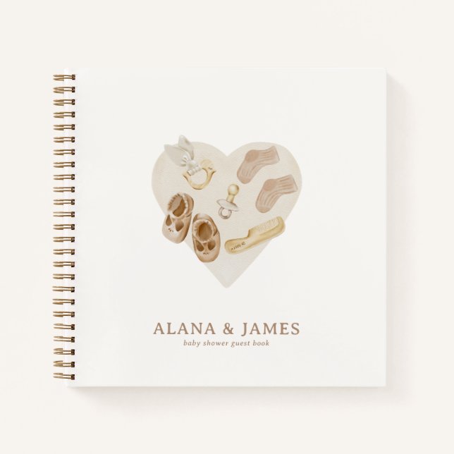 Cuaderno Boho Nursery Moda Baby Shower Presupuesto Invitado (Anverso)