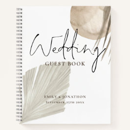 Cuaderno Boho Pampas Grasses Nombres Date Boda Guest Book