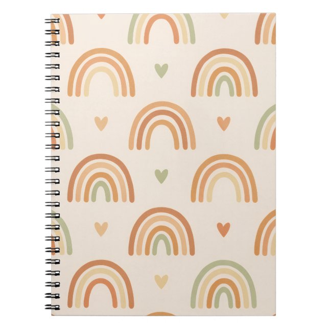 Cuaderno Boho Rainbow Spiral Notebook (Frente)