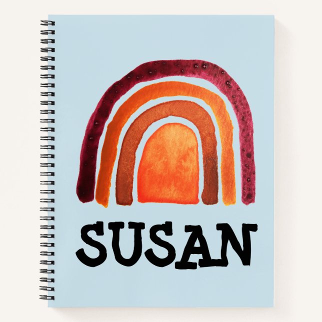 CUADERNO BOHO RAINBOW SPIRAL NOTEBOOK PERSONALIZADO (Anverso)