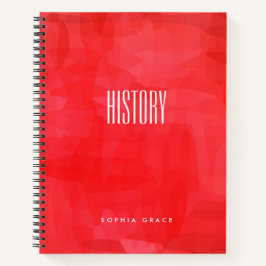 Cuaderno BOHO Red Watercolor Asunto