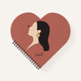 Cuaderno Boho Resumen arte mujer Ilustracion , tono de tier