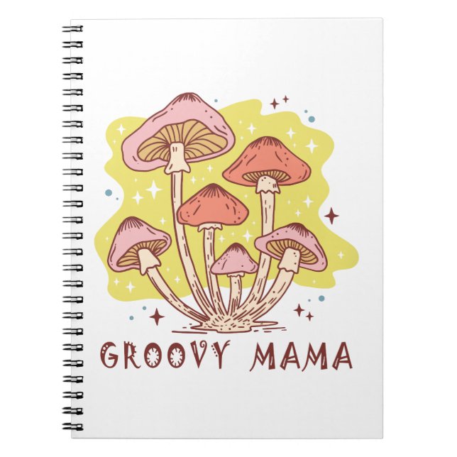 Cuaderno Boho Retro Groovy Mama (Frente)