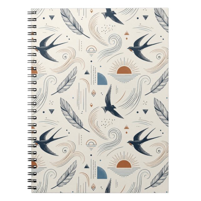 Cuaderno Boho Swallow & Sun (Frente)