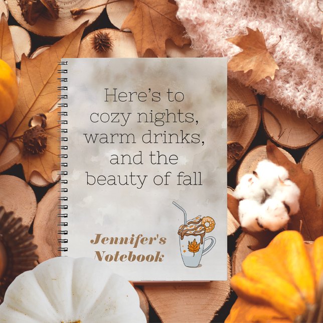Cuaderno Boho tema de otoño oscuro cálido café Bloc de nota (Boho dark Fall theme warm coffee Spiral Notebook)