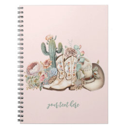 Cuaderno Boho vaquero del desierto vaquero botas vaquero go