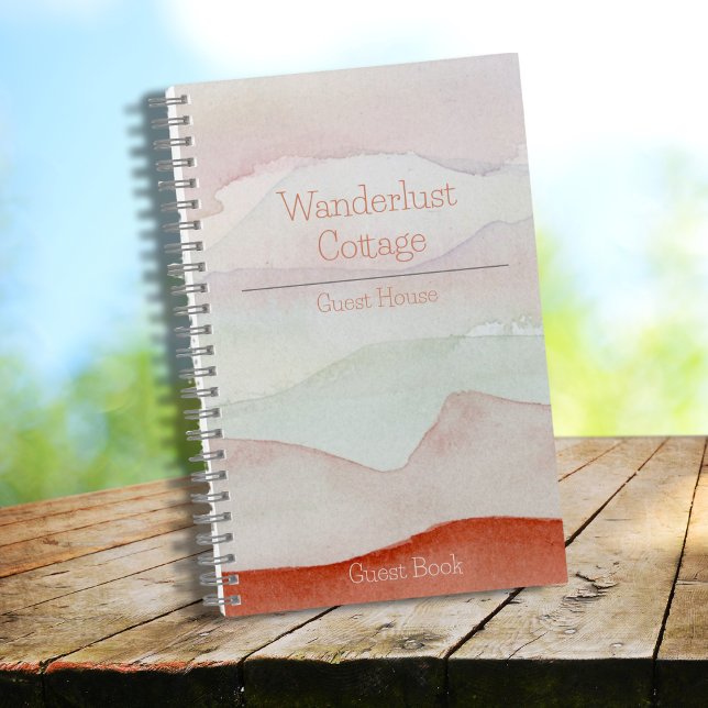Cuaderno Boho Watercolor Rental Guest Book (Subido por el creador)