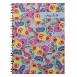 Cuaderno Boho Wildflower Patrón floral acuarela país