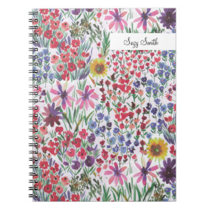 Cuaderno Boho Wildflower Patrón Floral Patrón de algodón ac