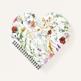 Cuaderno Boho Wildflower Watercolor Primavera Flor