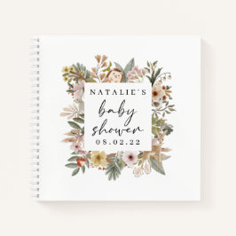 Cuaderno Boho Woodland Baby Shower Guest Book