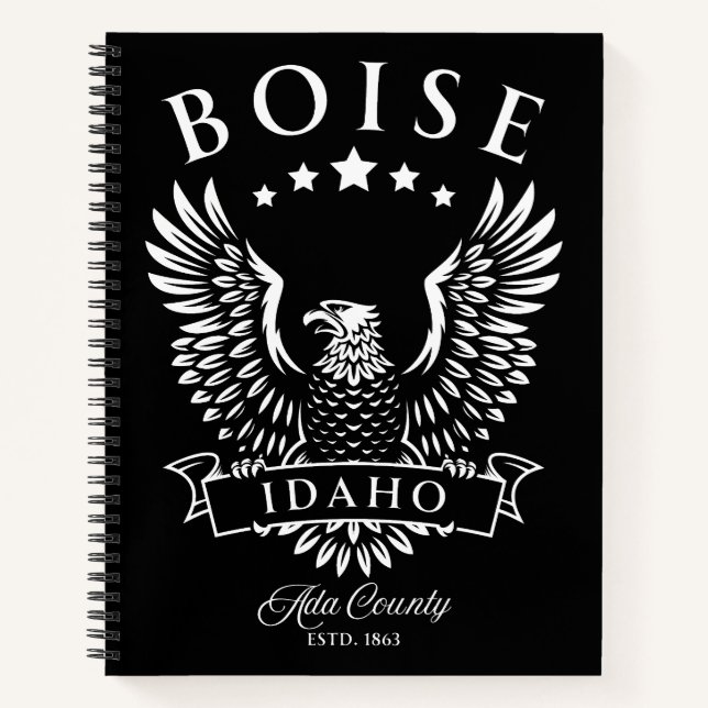 Cuaderno Boise Ada County Idaho Águila Vintage (Anverso)