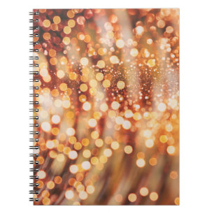 Cuaderno Bokeh dorado: Obra ligera vintage