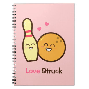 Cuaderno Bola de bolos graciosamente linda y amor del Pin