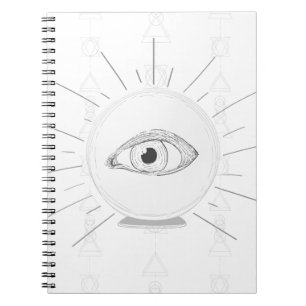Cuaderno Bola de Cristal Esotérica Ojo de Vidente Adivina
