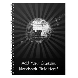 Cuaderno Bola de discoteca del espejo en negro