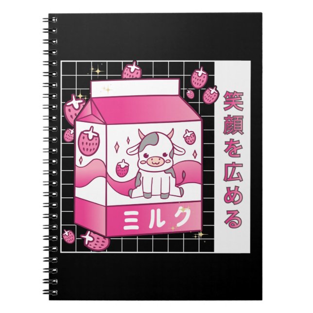 Cuaderno Bola de fresa de anime japonesa Carton Cute de vac (Frente)