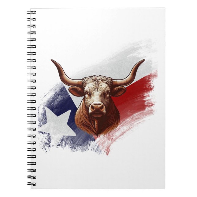 Cuaderno Bola de longhorn de Texas (Frente)