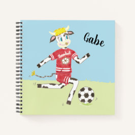 Cuaderno Bola jugando al fútbol niño boceto/práctica cuader