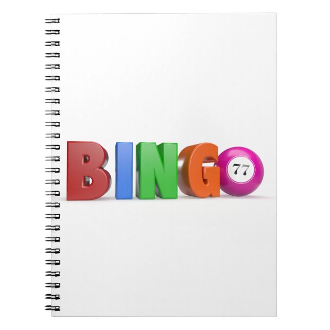 Cuaderno bolas bingo con números establecidos (Frente)