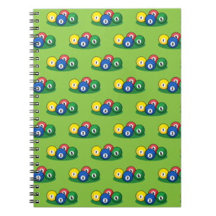 Cuaderno Bolas de billar de billar de Billiard