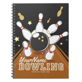 Cuaderno Bolas de bolas de Bowler personalizadas