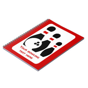 Cuaderno Bolas de bolas y alfileres rojos y negros