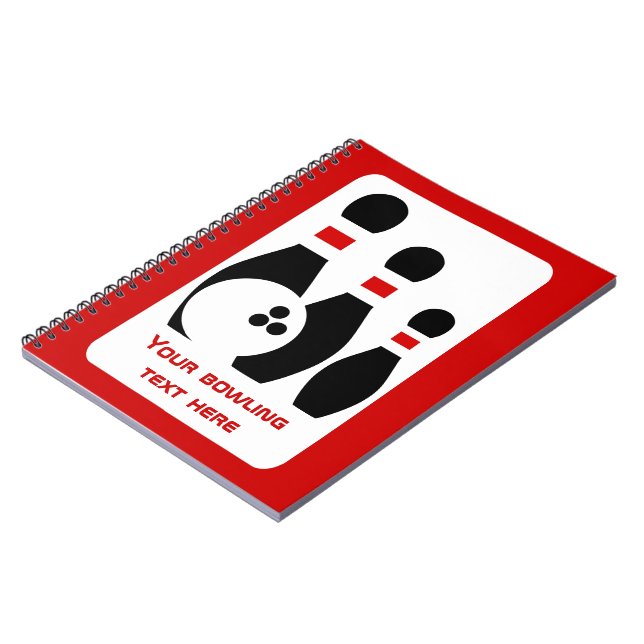 Cuaderno Bolas de bolas y alfileres rojos y negros (Lado Izquierdo)