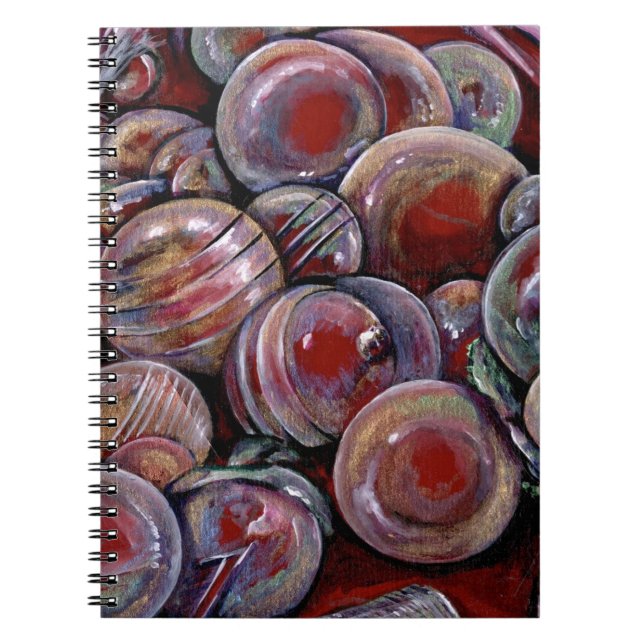 Cuaderno Bolas de Navidades rojos (Frente)