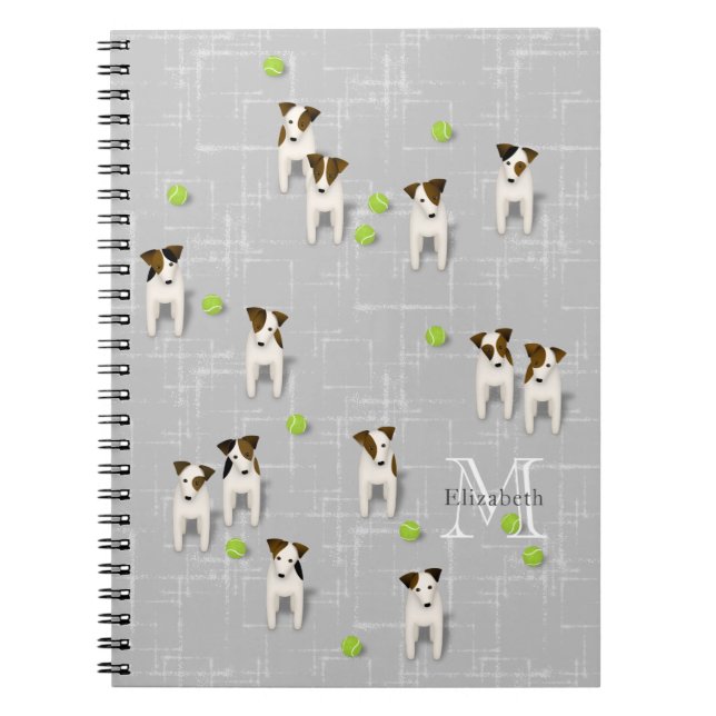 Cuaderno Bolas de tenis para perros Parson / Jack Russell T (Frente)
