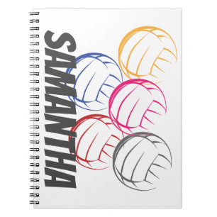 Cuaderno Bolas de voleibol neón